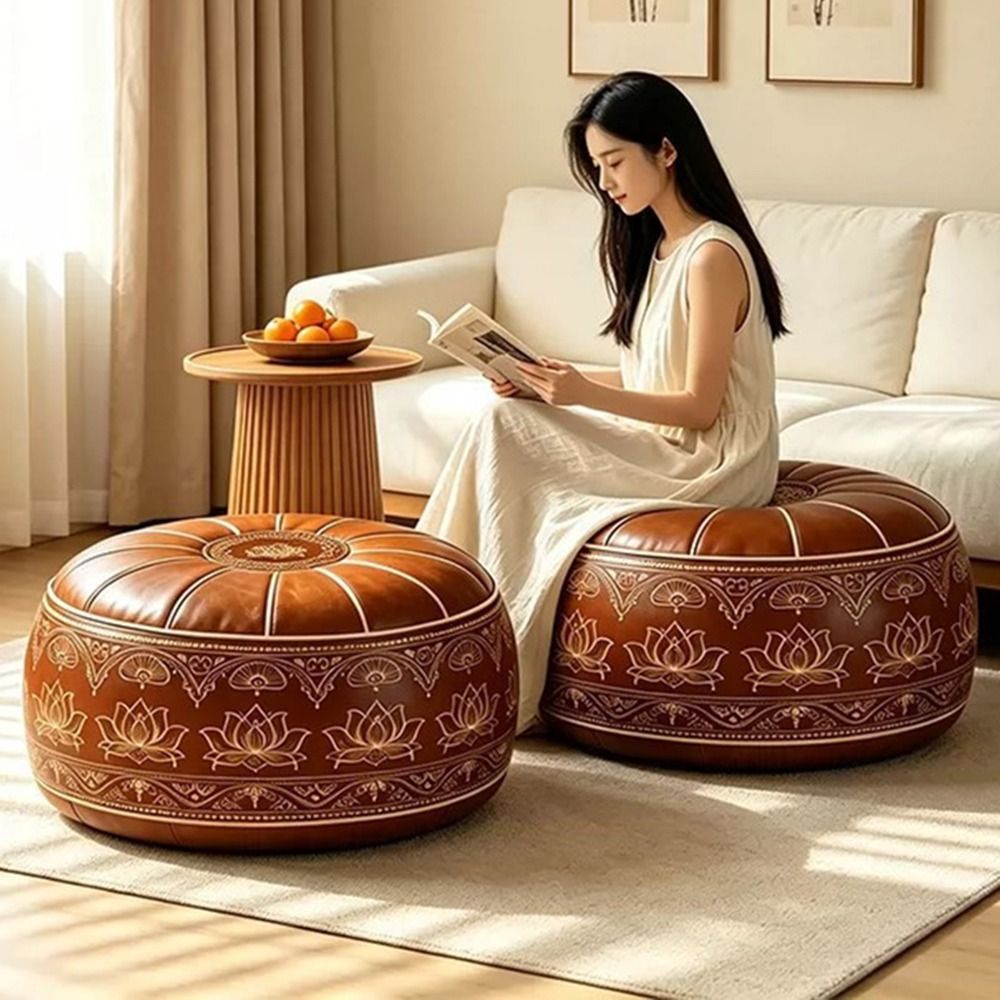 Floor Cushion Pouf - Pufa z ekoskóry z możliwością wypełnienia,