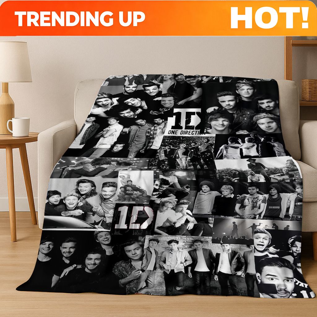 Home Textiles Direct - Spersonalizowana koc flanelowy 3D 1D Rock-One-Direction,