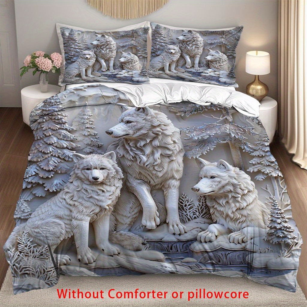Duvet Insert White - Zestaw poszewek na kołdrę z nadrukiem