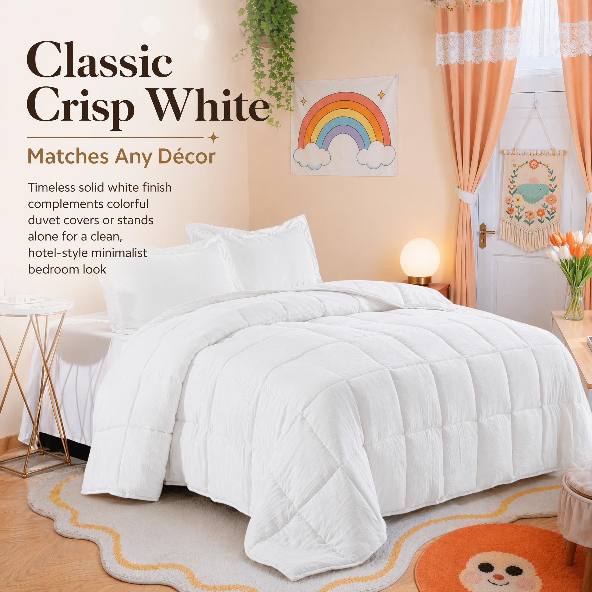Duvet Insert White - Biały zestaw kołdry w rozmiarze Twin,