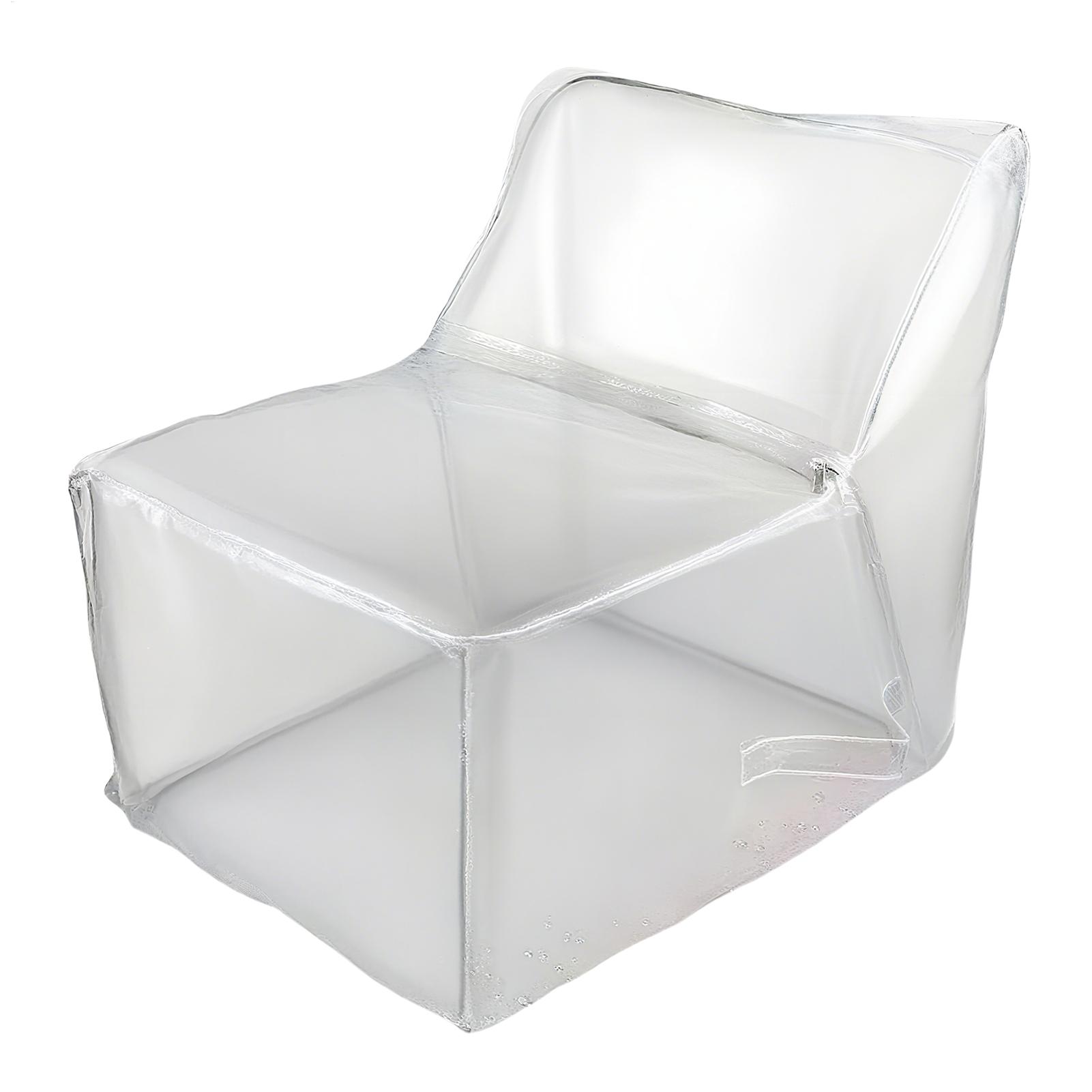 Floor Cushion Pouf - Przezroczysty Pokrowiec na Pufę w Kształcie