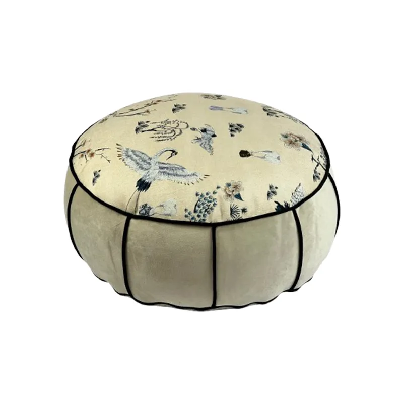 Floor Cushion Pouf - Okrągły puf w stylu chińskim, poduszka
