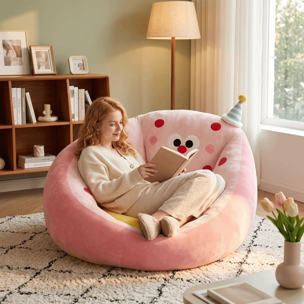 Pufa podłogowa o kreskówkowym  – Floor Cushion Pouf recenzja i cena