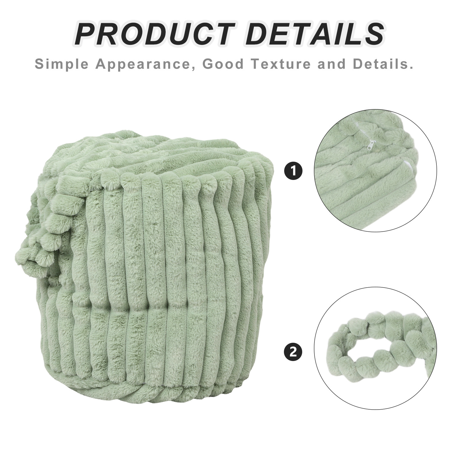Okrągły pokrowiec na pufę/otom – Floor Cushion Pouf recenzja i cena