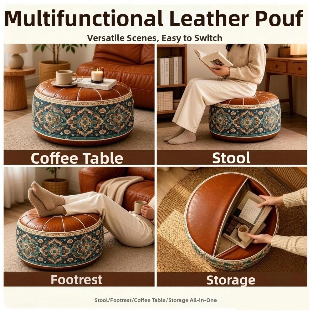 Pufa z ekoskóry z możliwością  – Floor Cushion Pouf recenzja i cena
